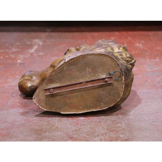 Metal 19th Century French Zinc Horse Head Trade Sign Wall Sculpture For Sale - Image 7 of 7