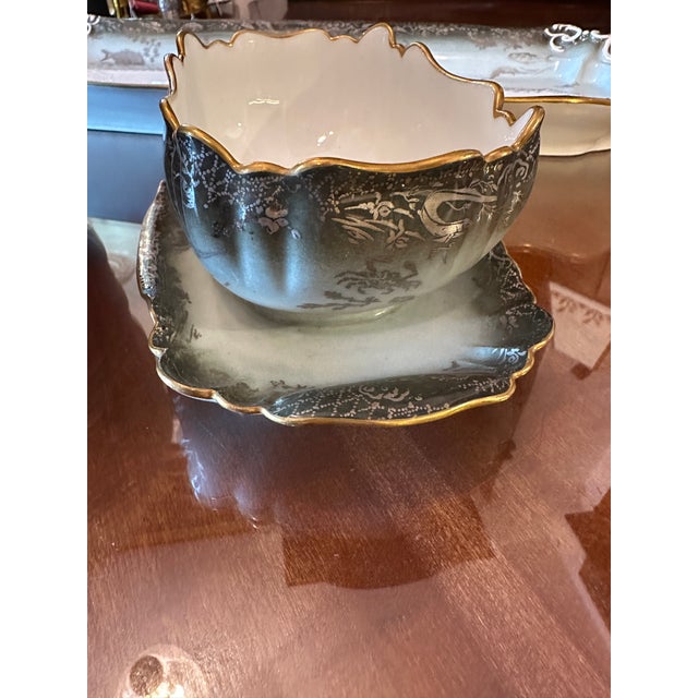 Late 19th Century Haviland Limoges Fish Service. Platter, Sauce, 14 Plates - 14 pcs For Sale In Seattle - Image 6 of 10