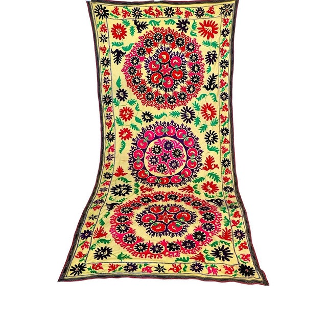 Asian 1960s Vintage Suzani Textile For Sale - Image 3 of 5