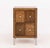 Art Deco Style Stained Wood Chest of Drawers, the two drawers with silver-tone metal pulls. 26.25" H x 16.75" W x 16" D....