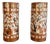 19th Century Japanese Kutani Cylindrical Vases, 1880, Set of 2 For Sale