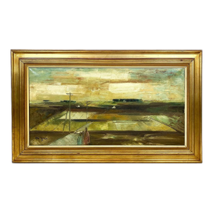 Mid 20th Century Danish Modernist Expressionist Painting Signed