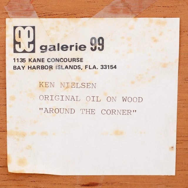 Modernist Oil Painting on Board For Sale - Image 9 of 10