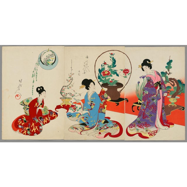 Large Rare Japanese Bamboo Flower Basket Hahakago by Tokosai For Sale - Image 18 of 18