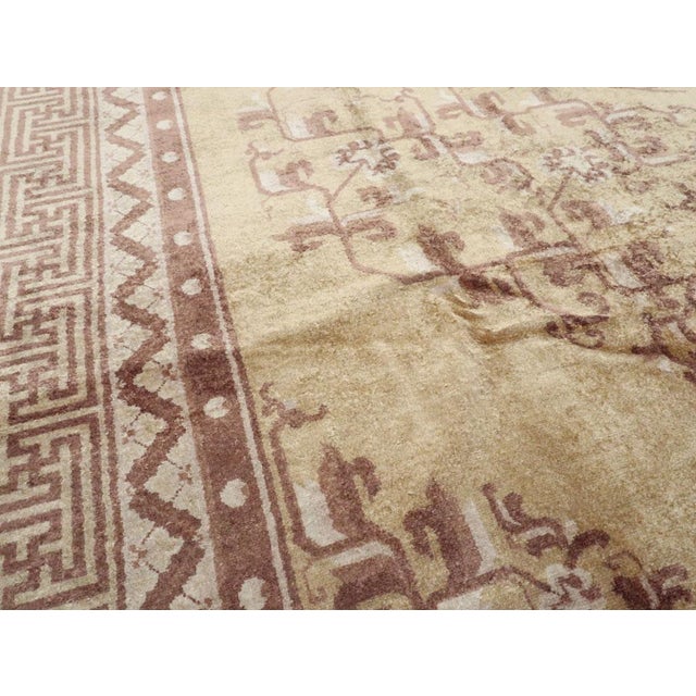 1950s Galerie Shabab Collection Mid-20th Century Vintage Silk Chinese Rug For Sale - Image 5 of 9