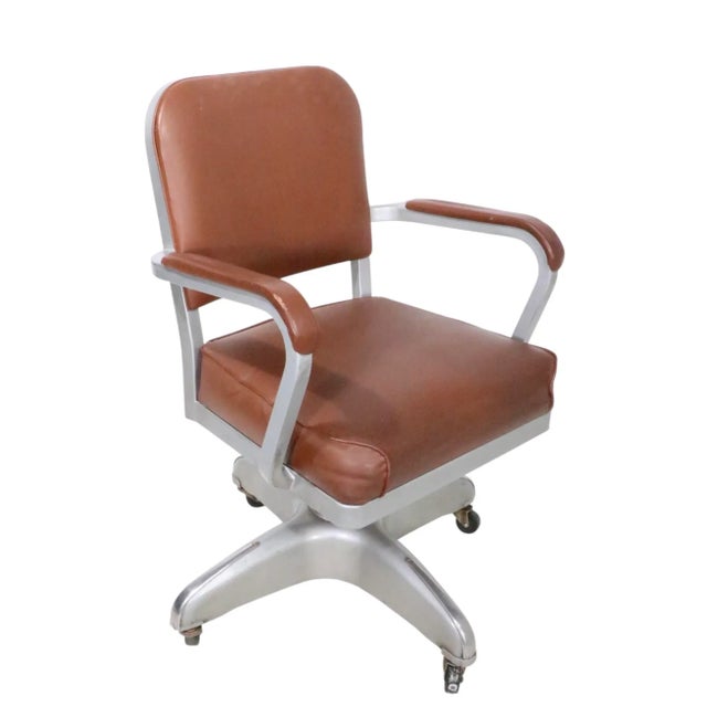 Industrial Mid 20th Century Swivel Tilt Office Desk Chair by Cole For Sale - Image 11 of 13