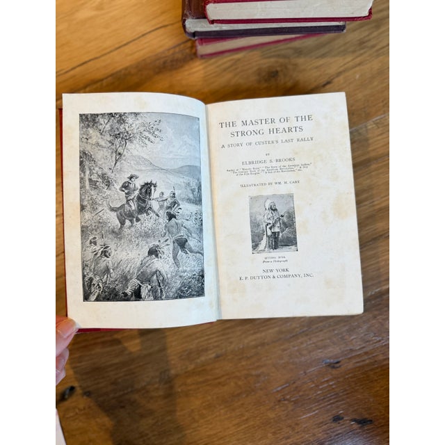 Paper Set of 8 Antique Vintage Decor Designer Collection Hardcover Books Red Green Decor For Sale - Image 7 of 14