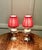 A Pair of Gothic Style Silver Plated Table Lamps These unusual Lamps have an urn shaped base with gothic characters around...