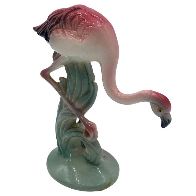 1950s Mid-Century Pink & Green Flamingo Ceramic Tabletop Sculpture Pair by Brad Keeler, 2 Pieces For Sale - Image 14 of 18