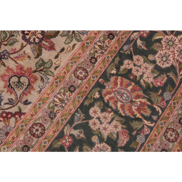 Art Nouveau 1990's Pak-Persian Gray/Drk.green Wool Rug - 8'10'' X 12'5'' For Sale In New York - Image 6 of 9