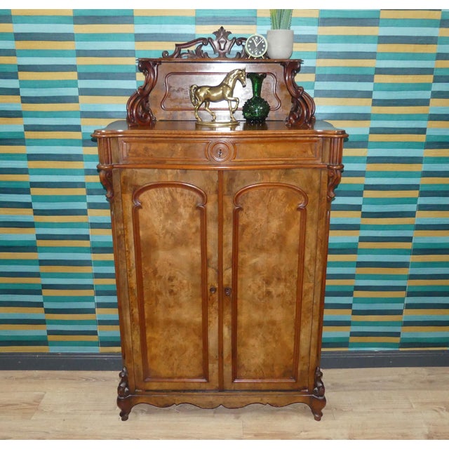 Antique Gründerzeit Vertiko with Top Section, 1920s For Sale - Image 6 of 15