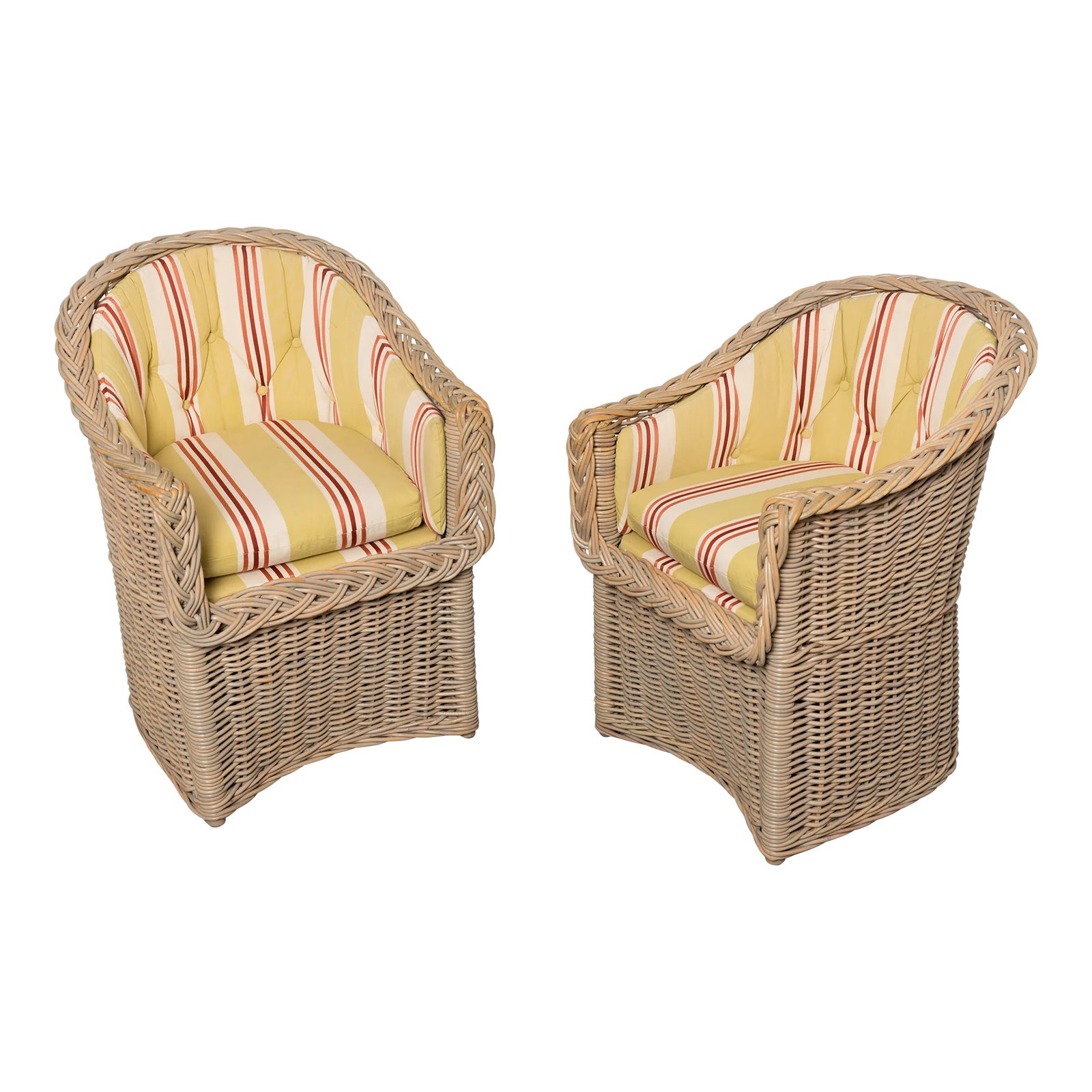 Wicker Works Dining Chairs - Set of 2 | Chairish