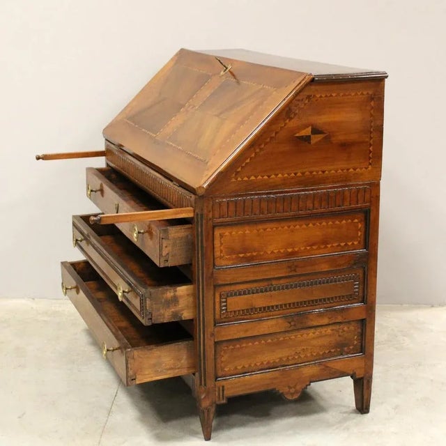 Louis XVI Secretaire in Cherry, 18th Century For Sale - Image 5 of 13