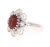 Contemporary 4.00 Carat Spessartine Diamond 14 Karat White Gold Cluster Ring, Size 6.5 For Sale - Image 3 of 5