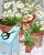 Flower Painting "Daisy Pots" Original Artwork by Shann Spishak For Sale