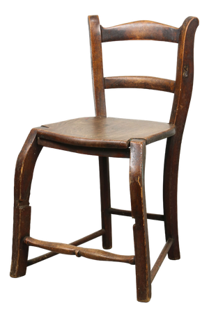 Antique Patinated Children's Chair, 1890s