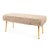 Contemporary Ivory Faux Fur Plush Bench For Sale - Image 3 of 3