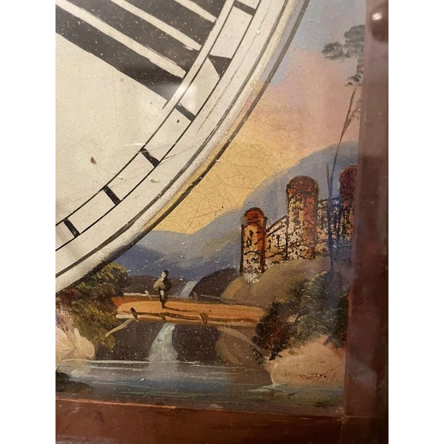 Antique Victorian Figured Mahogany Grandfather Clock For Sale - Image 3 of 18