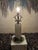 Antique Victorian Cut Glass With Brass Table Lamp For Sale - Image 4 of 4