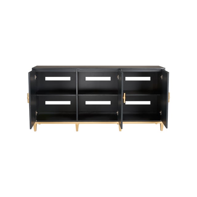 Contemporary Avery Raffia Sideboard - Navy For Sale - Image 3 of 8