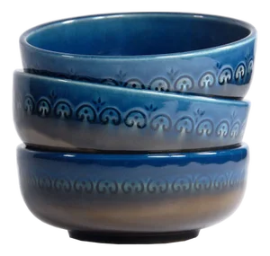 Brotzeit Ceramic Bowls by Bjorn Wiinblad for Rosenthal, 1970s, Set of 3