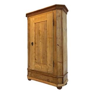 Biedermeier Farmhouse Baroque Cupboard in Softwood from Tyrol For Sale