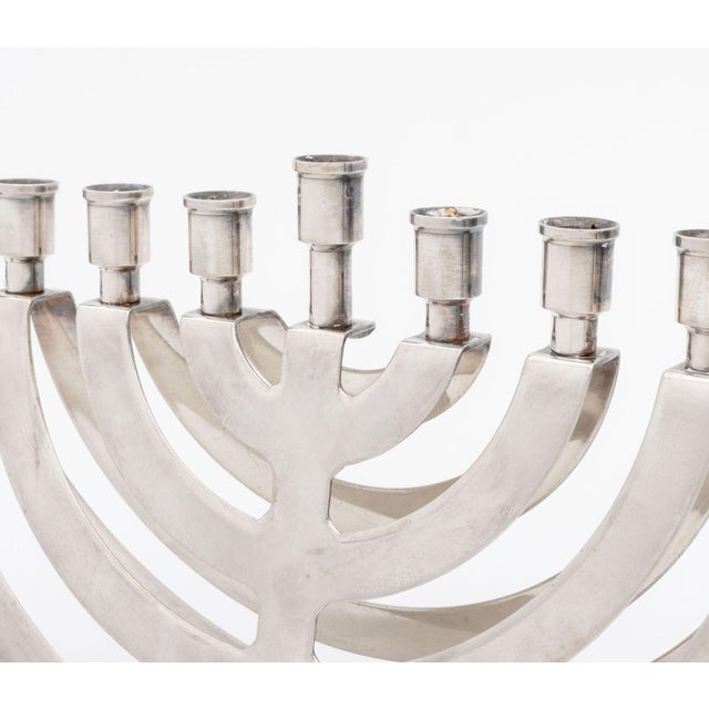 Postmodern Silver Plate Balancing Menorah For Sale In New York - Image 6 of 8