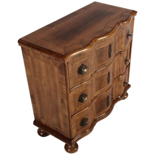Small Antique Baroque Chest of Drawers in Walnut, 1900 For Sale - Image 14 of 18
