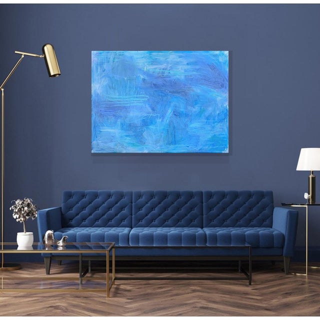 "Reflection" by Trixie Pitts Large Abstract Oil Painting For Sale - Image 11 of 13