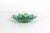 Mid 20th Century Vintage Art Glass Bubble Bowl Green Blue Flower For Sale - Image 5 of 9