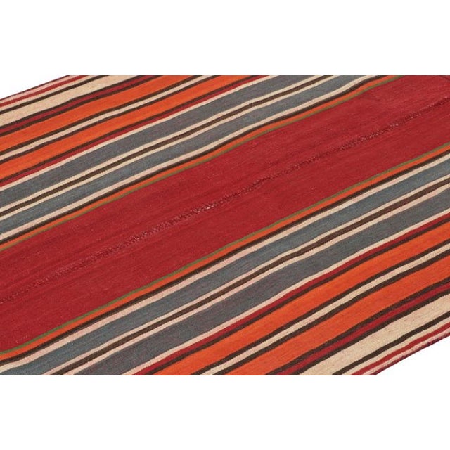 This vintage 5x6 Persian kilim is a Jajim flat weave of the Qashqai tribe—handwoven in wool circa 1950-1960. Further on...