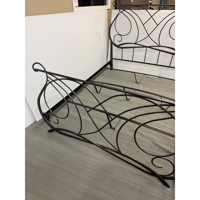Queen Size Wesley Allen Melody Bed Frame For Sale - Image 9 of 12