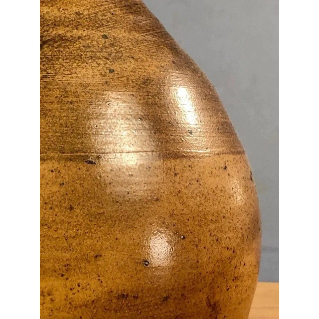 Orange Brutalist French Orange Ceramic Table Lamp, 1970s For Sale - Image 8 of 13