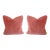 Designer Rose Velvet Pillows - A Pair For Sale