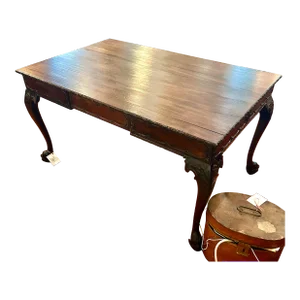 Finely Carved, Large Georgian Style Writing Desk
