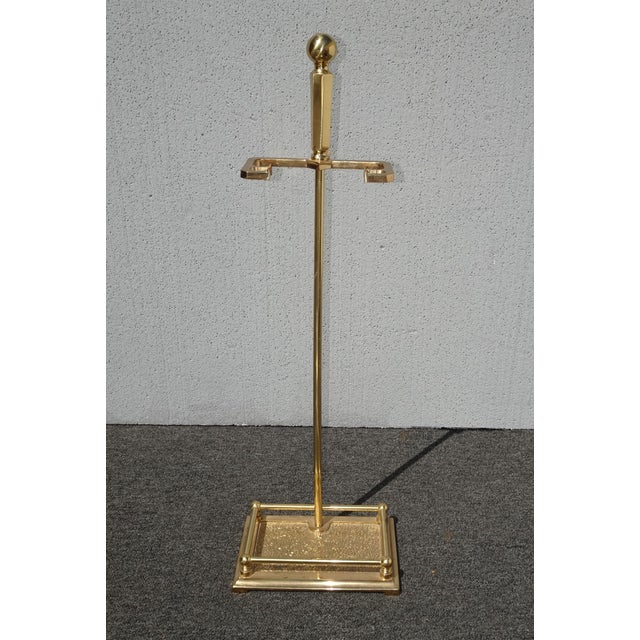 Metal Vintage French Country Gold Brass Fireplace Tools W Three Tools For Sale - Image 7 of 12