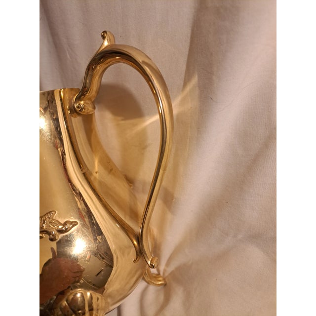 Gold Mid-Century Gold-Plate Water Pitcher For Sale - Image 8 of 8