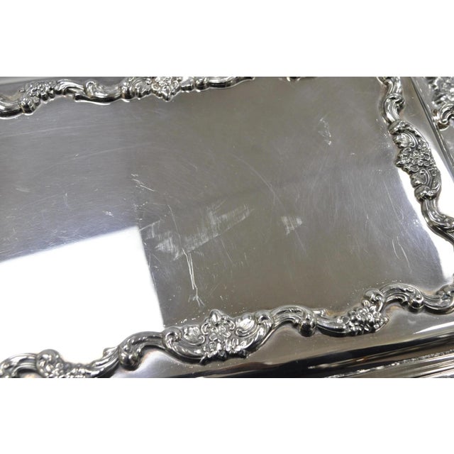 Vintage Poole Silver Plated Footed Covered Vegetable Serving Dish Platter W/ Lid For Sale - Image 10 of 18