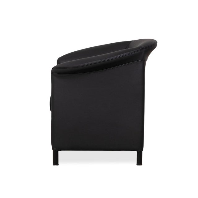 Black Aura Leather Armchairs by Paolo Piva for Wittmann, Set of 2 For Sale - Image 13 of 14