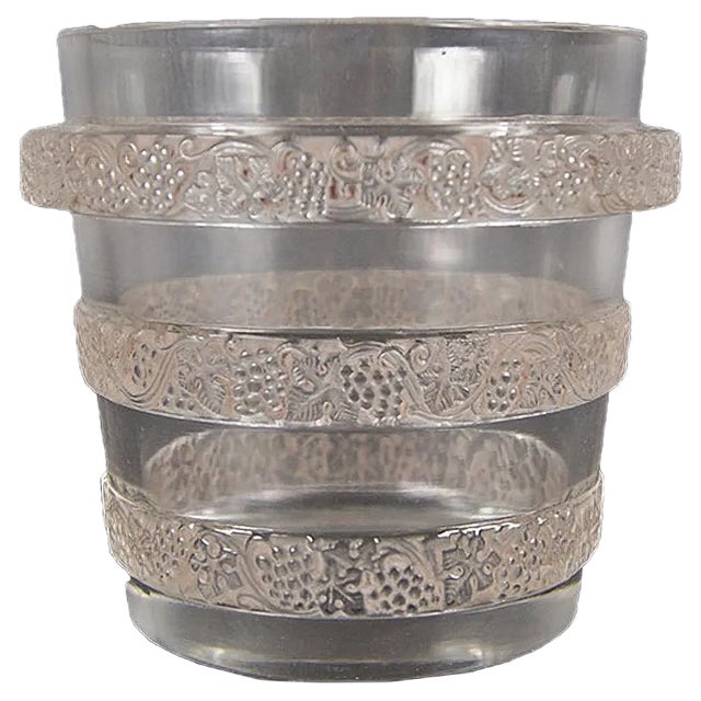 Art Deco French Pressed Glass Vase from Lalique, 1930s For Sale