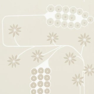 Sample - Schumacher x Neisha Crosland Hollywood Grape Wallpaper in Gesso For Sale