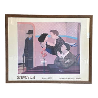 Andrew Stevovich "The Amadee Brothers" Poster for Impressions Gallery Boston 1982 For Sale