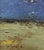Starry Sky by Elsa Sroka | Oil on Panel Painting of a white calf under a starry sky For Sale - Image 4 of 5