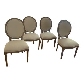 Set of 4 Restoration Hardware French Farmhouse Chairs For Sale