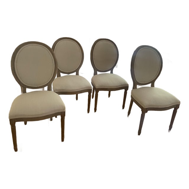 Set of 4 Restoration Hardware French Farmhouse Chairs For Sale