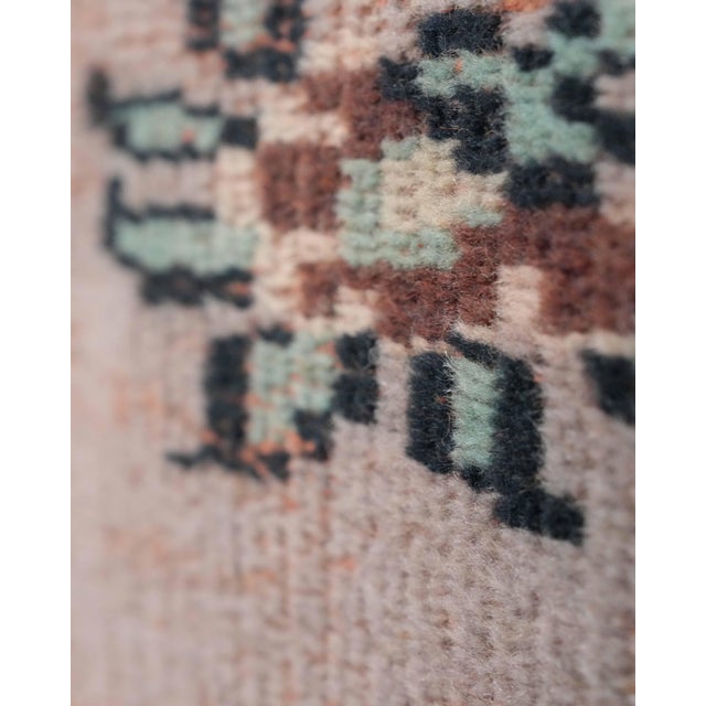 Textile 1970s Vintage Turkish Oushak Handmade Wool Cotton Brown Area Rug For Sale - Image 7 of 11