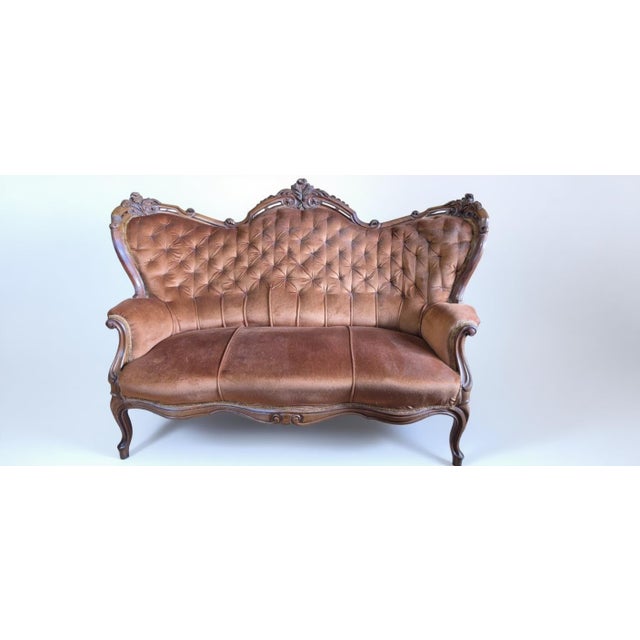 Antique Neo-Rococo Sofa with Walnut Frame, 1800s For Sale - Image 13 of 13