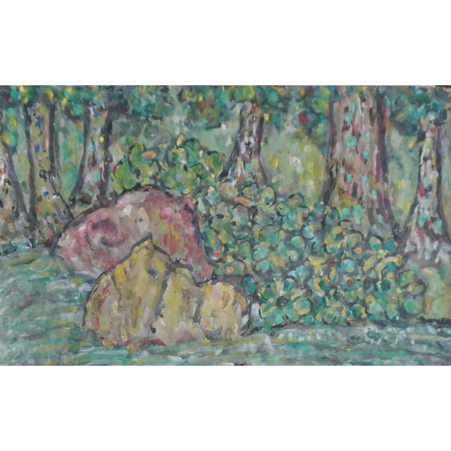 Modern Mid Century Mountain Stream Modernist Landscape by Honora Berg For Sale - Image 3 of 6