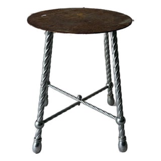 Vintage Circus Elephant Pedestal Stool / Side Table For Sale