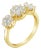 14K Yellow Gold 1-1/4 Cttw Brilliant Cut Diamond Three Round Floral Clusters Engagement or Fashion Ring (H-I Color, SI2-I1 Clarity) - Size 7 For Sale